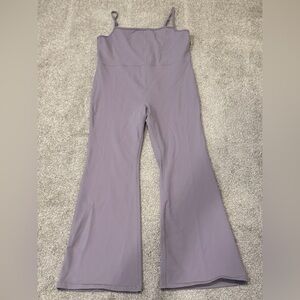 Wilfred Free Aritzia Divinity Unitard Jumpsuit Leggings Flared Lavender 2XL